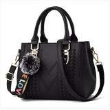 Elegant Embroidered PU Leather Handbag