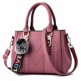 Elegant Embroidered PU Leather Handbag