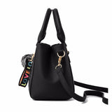 Elegant Embroidered PU Leather Handbag