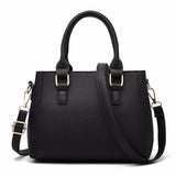 Elegant Embroidered PU Leather Handbag
