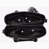 Elegant Embroidered PU Leather Handbag