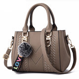 Elegant Embroidered PU Leather Handbag
