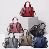 Elegant Embroidered PU Leather Handbag