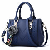 Elegant Embroidered PU Leather Handbag