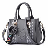 Elegant Embroidered PU Leather Handbag