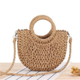 Straw Woven Crossbody Beach Bag