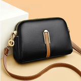 women genuine leather flap bag