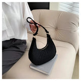 Solid Color Hobo Bag