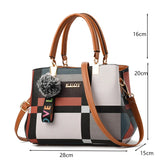 PU Leather Casual Crossbody Tote Bag for Women