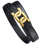Women's Retro PU Belt with Alloy Buckle