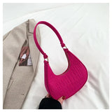 Solid Color Hobo Bag