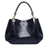 Crocodile Print Glossy Tote