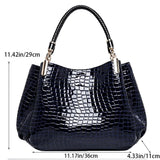 Crocodile Print Glossy Tote