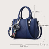 Elegant Embroidered PU Leather Handbag