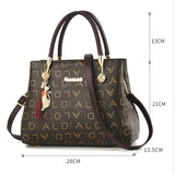 PU Leather Casual Crossbody Tote Bag for Women