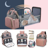 Large-Capacity Baby Nappy Bag with Crib Bed