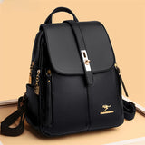 Luxury Vintage PU Leather Backpack for Women