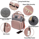 Large-Capacity Baby Nappy Bag with Crib Bed