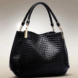 Crocodile Print Glossy Tote