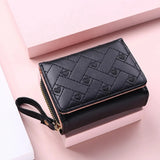 Embroidered Love Foldable Short Wallet