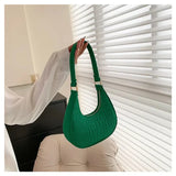 Solid Color Hobo Bag