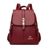 Luxury Vintage PU Leather Backpack for Women