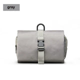 Solid Color Polyester Makeup Bag with Hasp Closure
