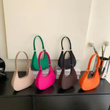 Solid Color Hobo Bag