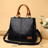 PU Leather Casual Crossbody Tote Bag for Women