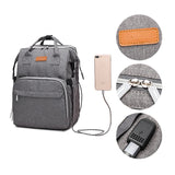 All-in-One Mommy Backpack with Crib, Sleeping Bag & Storage