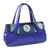 Luxury Genuine Leather Snake Pattern Handbag