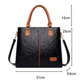 PU Leather Casual Crossbody Tote Bag for Women