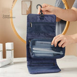Solid Color Polyester Makeup Bag with Hasp Closure