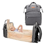 All-in-One Mommy Backpack with Crib, Sleeping Bag & Storage