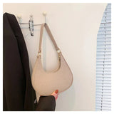 Solid Color Hobo Bag