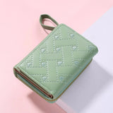 Embroidered Love Foldable Short Wallet