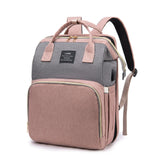 Large-Capacity Baby Nappy Bag with Crib Bed