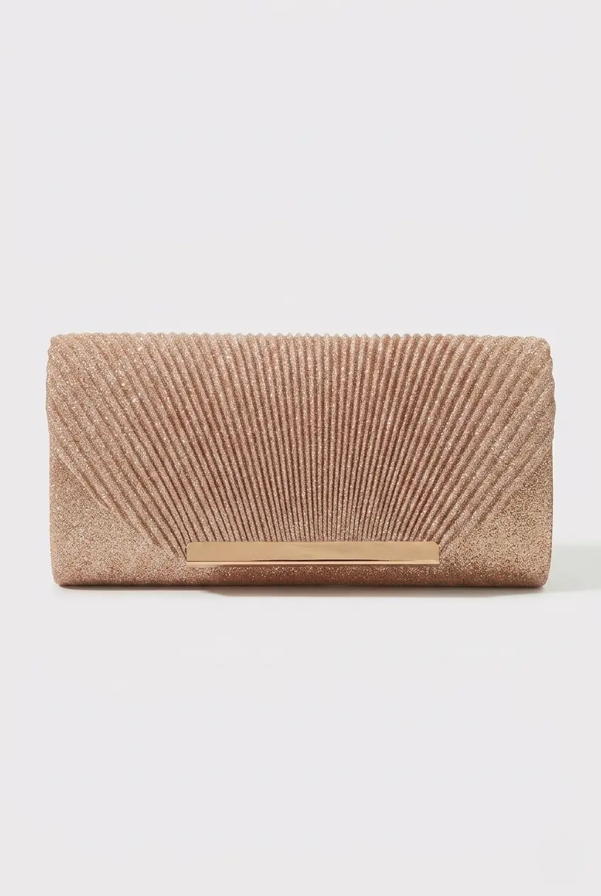 Elegant Clutch Bag for Women with Chain Strap and Sequin Details